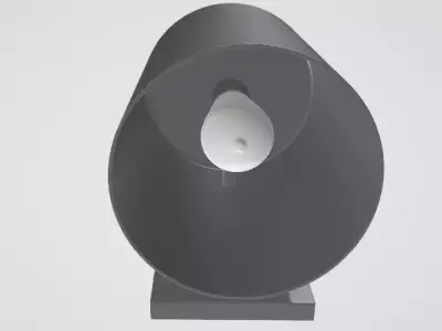 Solar lamp  wall lamp  aluminum housing lights up Low-poly 3D model