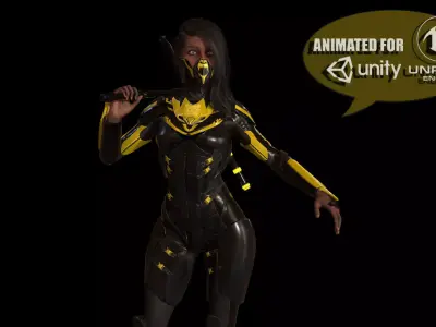 SuperHeroGirl GameReady sylvanas - woman armor Low-poly 3D model