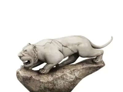 Marble Lion Statue 3D model
