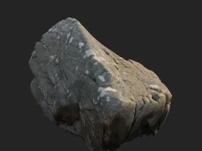 3d scanned nature stone 025 Low-poly 3D model