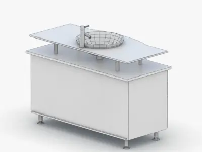 1582 - Sink Low-poly 3D model