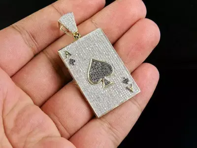 Ace in the Heart  A Diamond Encrusted Locket 3D print model