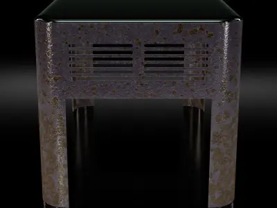 Industriart Greyglass table 3D model