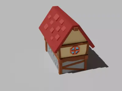 simple house Free low-poly 3D model