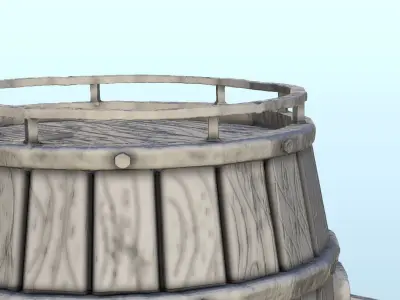 Barrel-shaped island bar 6 3D print model