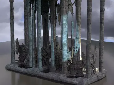 Fallen Angel Blood Font Dark 10  3D model