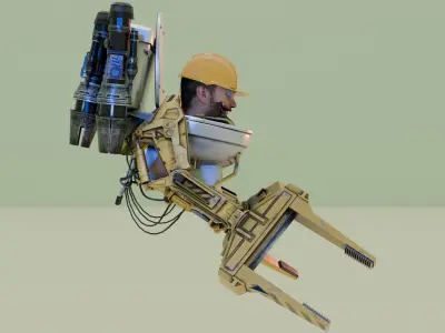 forklift skibidi toilet 3D model