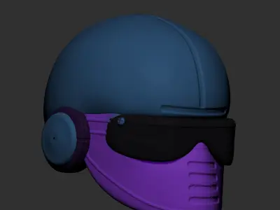 helmet high poly sculpt  3D model 3D model