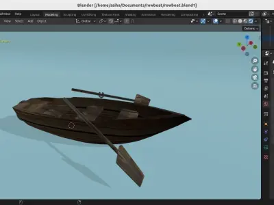 Row Boat 3D model order
