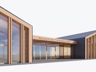 Research and Technology Center Low-poly 3D model