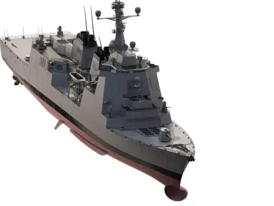 AMERICAN NAVY USSN DESTROYER 3D model