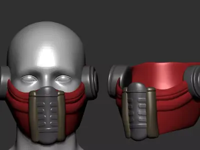 helmet high poly sculpt 3d printable  3D model 73