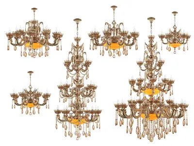 89325 Osgona Collection of Murano Glass Lamps 3D Model Pack