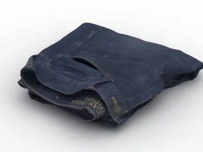 Folded Jeans 3D model