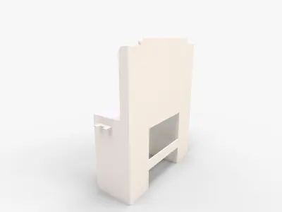 Makeup Vanity Desk With Mirror and Lights Models Settings 3D model