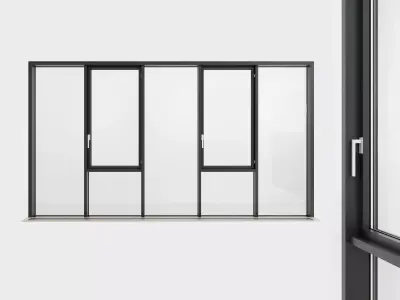 Panoramic glazing Stained glass 83 Low-poly 3D model