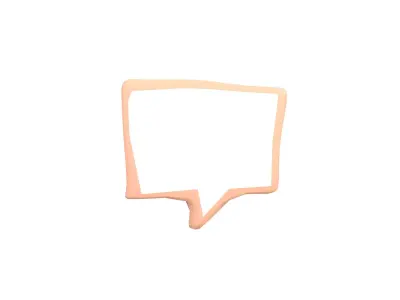 Speech Balloon v6 004 Low-poly 3D model