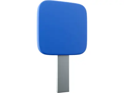 3d side road icon 3D model