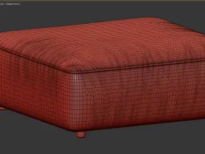 SOFA ELEMENT HUNTER SEATER NO BACK SAND 3D model