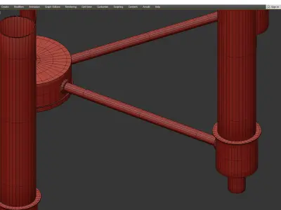 GOLD SEA GLASS CHANDELIER Low-poly 3D model