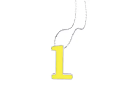 Kids Alphabet L Pendants 3dm STL OBJ FBX Renders Details 3D print model