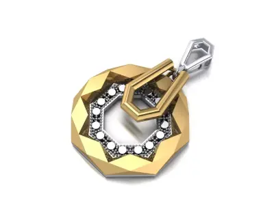 facet pendent 3D print model