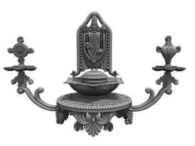 oil lamp venkateswara balaji 3D model