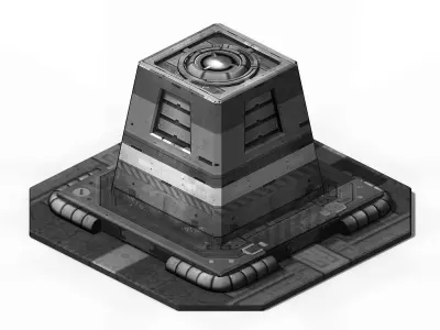 Ground-small operating platform 01 3D model