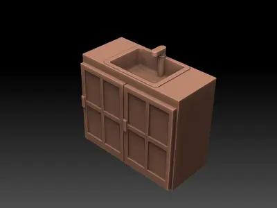 Kitchen Set microwave 3D print model