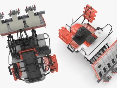  Rice Planting Machine In Operation Mode 