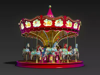 Carousel amusement park carousel amusement equipment 3D model