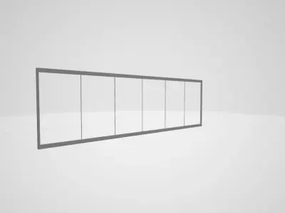 window glass wall Free low-poly 3D model