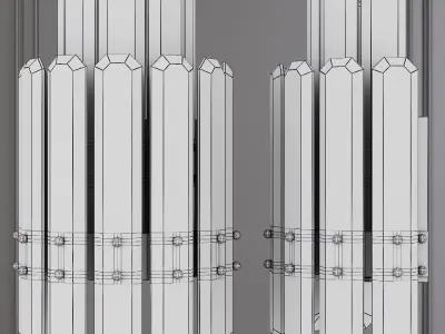 Restoration Hardware BONNINGTON 2-TIER SCONCE Black 3D model