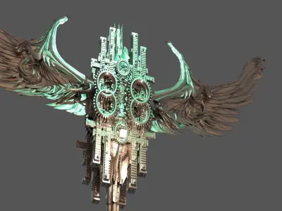 Holy Trinity Floating Chariot gears 2 Sculpture 3D model
