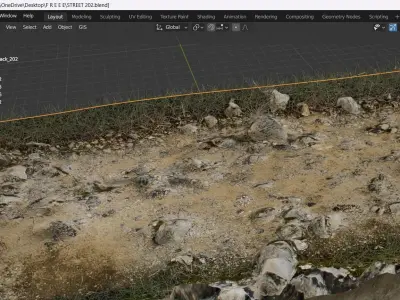 Off Road Track Low-poly 3D model