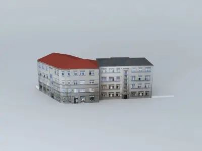 Riga street  Free 3D model