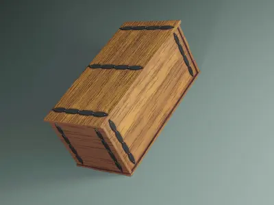 Wooden crade Free low-poly 3D model