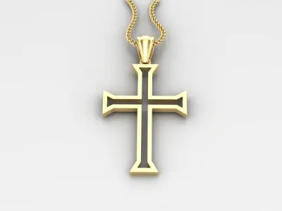 Cross Light Gold 4CP049 3DM STL 3D print model