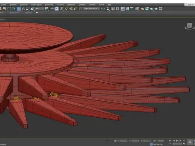 Quincy Semi Flushmount Low-poly 3D model