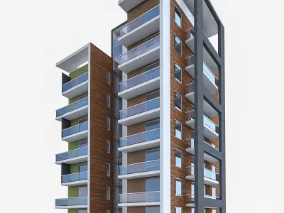 Condominium 01 Low-poly 3D model