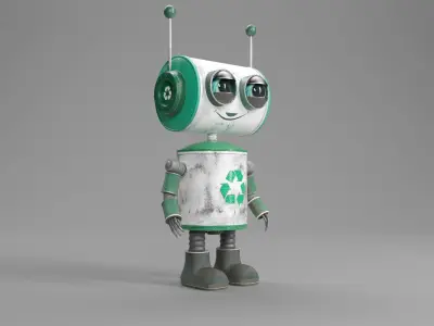 CLEANER Robot  Low-poly 3D model