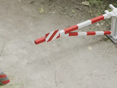 Traffic Barrier Low-poly 3D model