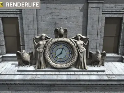 Old Penn station exterior 3D model