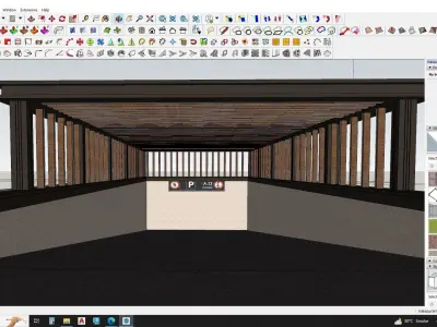 Art deco gate house 3d model 3D model