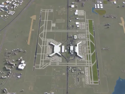 Haikou - 3D Airport Model Low-poly 3D model