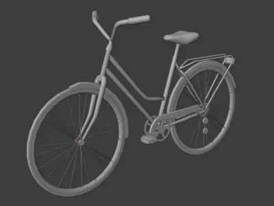 Bicycle in with light shining Free 3D model