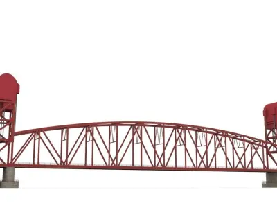 Roosevelt Island Bridge Low-poly 3D model