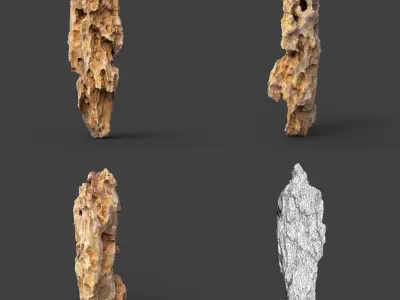 Erosion Rock Photogrammetry 220726 - Ultra HD 16K Textures Low-poly 3D model