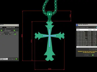 Cross Light Gold 3CP039 3DM STL 3D model