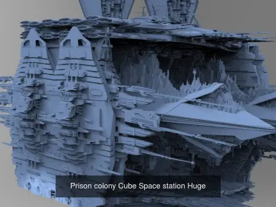 Prison Colony Space Ships 3D Model Pack